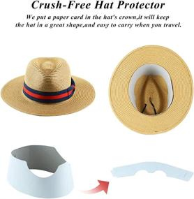 img 1 attached to 👒 Stylish Straw Panama Hat for Women: Ultimate Beach Hat with Wide Brim for Summer Sun Protection UPF50+