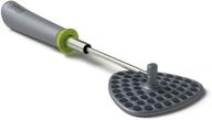 🥔 compact gray/green joseph joseph delta folding potato masher with space-saving locking mechanism and flat storage logo