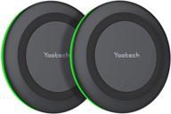 🔌 yootech [2 пакета] быстрая беспроводная зарядка, qi-сертифицирована до 10 вт, совместима с iphone 13/13 pro/13 mini/13 pro max/12/se 2020/11, samsung galaxy s21/s20, airpods pro - адаптер питания не включен. логотип