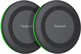 img 4 attached to 🔌 Yootech [2 Пакета] Быстрая беспроводная зарядка, Qi-сертифицирована до 10 Вт, совместима с iPhone 13/13 Pro/13 Mini/13 Pro Max/12/SE 2020/11, Samsung Galaxy S21/S20, AirPods Pro - Адаптер питания не включен.