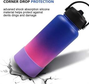 img 1 attached to 🌈 Arcoolor Straw Lid with Silicone Boot - Perfect Replacement Accessory for Hydro Flask Wide Mouth Water Bottle, Compatible with 32oz and 40oz Sizes