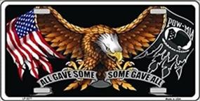 img 2 attached to 🦅 Eagle & Flag Design Novelty Vanity License Plate: All Gave Some, Some Gave All!