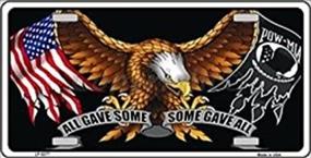 img 4 attached to 🦅 Eagle & Flag Design Novelty Vanity License Plate: All Gave Some, Some Gave All!