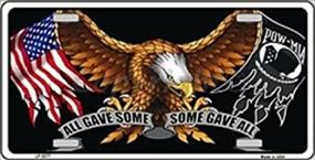 img 3 attached to 🦅 Eagle & Flag Design Novelty Vanity License Plate: All Gave Some, Some Gave All!