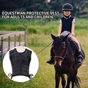 img 3 attached to 🐎 JIUCHEN Horse Riding Vest - Equestrian Body Protector Gear for Unisex Adults, Boys, Girls & Children