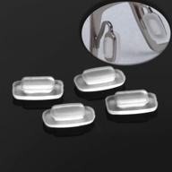 👓 11mm eyeglass nose pads - 4 pairs of nose pieces: silicone slip-in nosepads for eye glasses, sunglasses, costa, maui, and more logo