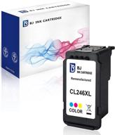 🖨️ bj remanufactured ink cartridge replacement for canon 246xl cl 246 xl - compatible with canon pixma ip2820 mg2420 mg2520 2920 mg2922 mg2924 mx492 mx490 printer (1 color) logo