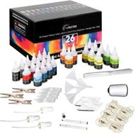 tie dye kit value pack for girls, kids, and adults - 26 large (60ml) tie dye powder 🌈 colors with bonus refill, spray heads, fabric markers, and more - diy tye dye party supply kits including fabric dye logo