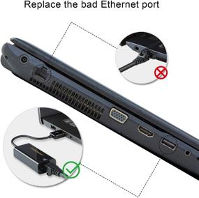 img 2 attached to Ethernet LAN кабель, адаптер CableCreation USB 2.0 к 10/100 RJ45 USB сетевому адаптеру - совместим с Windows 10/8/7, Mac OS X, черный.