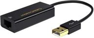 ethernet lan кабель, адаптер cablecreation usb 2.0 к 10/100 rj45 usb сетевому адаптеру - совместим с windows 10/8/7, mac os x, черный. логотип