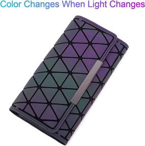 img 3 attached to Geometric Luminous Holographic Reflective Crossbody Women's Handbags & Wallets in Wallets