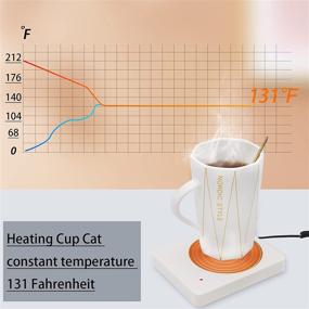 img 2 attached to ☕️ Ceramic Coffee Cup with Constant Temperature Pad: Perfect Christmas Gift with Heater Washing and Heat Insulation Pad