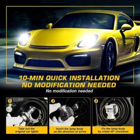 img 1 attached to 🔆 H11/H8/H9 LED Headlight Bulbs by NOVSIGHT: 300% Brighter Conversion Kits, 55W 12000 Lumens, Waterproof Fog Light, Pack of 2