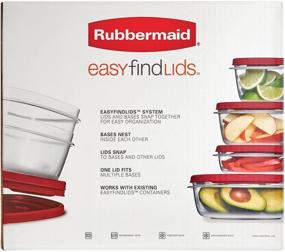 img 2 attached to Rubbermaid Easy Find Lids Food Storage Containers - 50 Piece Set in Racer Red