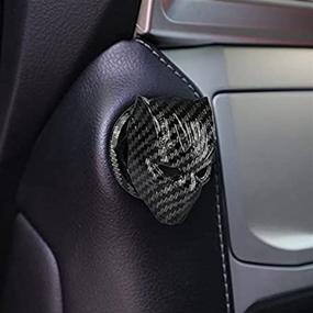 img 3 attached to 🚗 Universal Car Ignition Start Stop Button Cover - Anti-Scratch Protective Switch with Decorative Stickers
