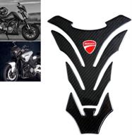 🏍️ enhanced universal carbon fiber motorcycle tank pad: gas oil fuel tank protector decal stickers for all ducati models logo