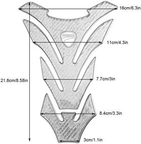 img 3 attached to 🏍️ Улучшенный универсальный углеродный мотоциклетный топливный бак: защитная наклейка для топливного бака от бензина и масла для всех моделей Ducati