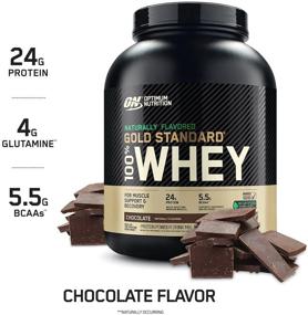 img 3 attached to Optimum Nutrition Gold Standard 100% Whey Protein Powder, Naturally Flavored Chocolate – 4.8 Pound Pack for Enhanced Fitness Results