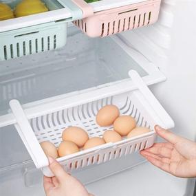 img 4 attached to Retractable Drawer Refrigerator Storage by COOLFUNLIFE