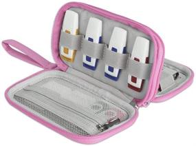 img 2 attached to BUBM USB Flash Drive Case: Portable Waterproof Bag for Small Accessories - Pink (6.30 x 3.54 x 1.77 Inch)