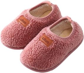 img 4 attached to 👟 Non-Slip Rubber Closed Boys' Toddler Shoes with Slippers