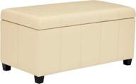 🪑 stain cream rectangular storage ottoman from the first hill fhw bench collection logo