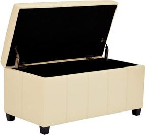 img 3 attached to 🪑 Stain Cream Rectangular Storage Ottoman from the FIRST HILL FHW Bench Collection