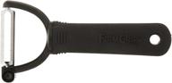 🔪 tablecraft firm grip serrated 'y' peeler - durable and effective - black, 1 logo