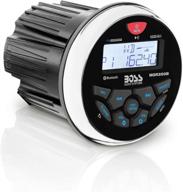 🔊 boss audio mgr350b marine gauge receiver - bluetooth, digital media mp3 player, weatherproof, usb port, am fm radio - black, small/medium size логотип