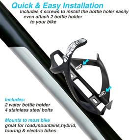 img 3 attached to 🚲 Seektop Bike Water Bottle Holder: Aluminum Lightweight Cage for Mountain Bikes - 2 Pack Cup Holder. Easy Install & Secure Fixing!