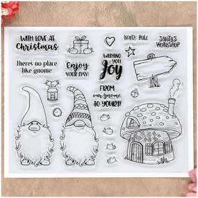img 1 attached to 🎅 Kwan Crafts Merry Christmas Santa Clear Stamps for Enhanced Card Making, Decorations, and DIY Scrapbooking with Improved SEO