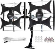 📡 2021 five star multi-directional 4v hdtv antenna: 200 mile range, indoor/outdoor, 4k ready, supports 4 tvs - installation kit included logo