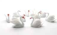 🦢 10-piece white swan figurines set | swan model miniatures made of plastic for diy fairy gardens, cake toppers, moss landscapes, and home decor collection logo