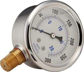 img 3 attached to High-Quality Stainless Pressure Gauge for Accurate Hydraulic Test, Measure & Inspect Pressure & Vacuum Levels