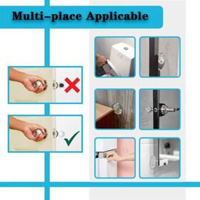 img 3 attached to 🛡️ 16PCS Transparent Door Stopper Wall Protector - Self Adhesive, Silicone Bumper for Furniture/Gates/Fridges - Reusable, Silent Wall Shield