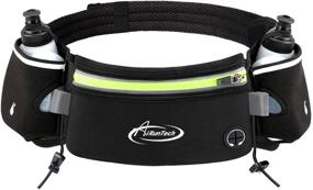 img 4 attached to 🏃 Adjustable AiRunTech Running Belt with Water Bottles for Runners - No Bounce Hydration Belt with Customizable Strap Design