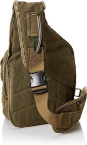img 3 attached to Eurosport Urban Canvas Khaki Backpack: Stylish & Functional Backpacks