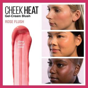 img 3 attached to 💄 Maybelline Gel-Cream Blush - Lightweight, Breathable & Sheer Flush of Color, Natural Dewy Finish, Oil-Free Face Makeup, Rose Flush, 0.27 Fl Oz