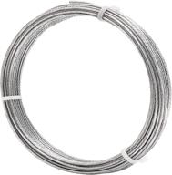 vinyl coated picture hanging wire #6: 50-feet heavy-duty braided wire, supports up to 60lbs for photo frames, artwork, and mirrors logo