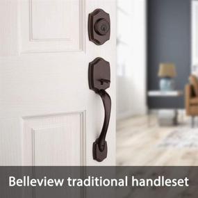 img 2 attached to 🔑 Kwikset Belleview Single Cylinder Handleset with Cove Knob, SmartKey Security, Venetian Bronze Finish