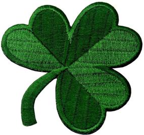 img 2 attached to 🍀 Ireland Patch - Irish Clover Embroidered Emblem, Dark Green, Lucky Shamrock, Iron On or Sew On for Good Luck