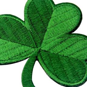 img 3 attached to 🍀 Ireland Patch - Irish Clover Embroidered Emblem, Dark Green, Lucky Shamrock, Iron On or Sew On for Good Luck