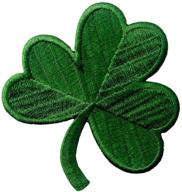 🍀 ireland patch - irish clover embroidered emblem, dark green, lucky shamrock, iron on or sew on for good luck logo