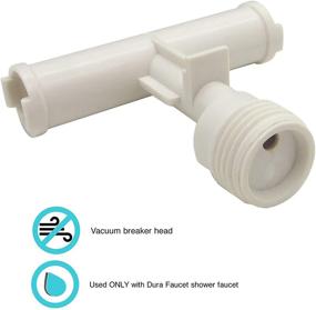 img 3 attached to Замена Tee-дивертера для шланга душа в дома на колесах (белый) от Dura Faucet DF-RK900-WT.