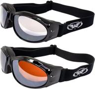 optimized global vision motorcycle atv clear & driving mirror glasses sunglasses logo