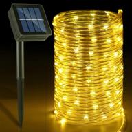 🎄 festive solar rope lights: 33ft twinkle string lights, waterproof for outdoor christmas decorations логотип