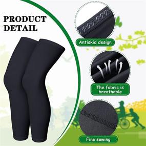 img 1 attached to 🏋️ Full Compression Leg Sleeves for Men and Women, Ideal for Sports, Cycling, Running, Basketball - Knee, Thigh, Calf Support