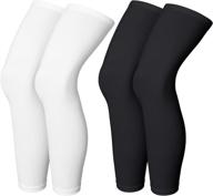 🏋️ full compression leg sleeves for men and women, ideal for sports, cycling, running, basketball - knee, thigh, calf support логотип