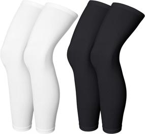 img 4 attached to 🏋️ Full Compression Leg Sleeves for Men and Women, Ideal for Sports, Cycling, Running, Basketball - Knee, Thigh, Calf Support