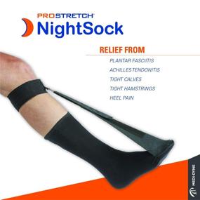 img 3 attached to Optimal ProStretch NightSock: Effective Relief for Plantar Fasciitis and Achilles Tendonitis, Night Splint Alternative with Added Toe Support, Fits Most Sizes